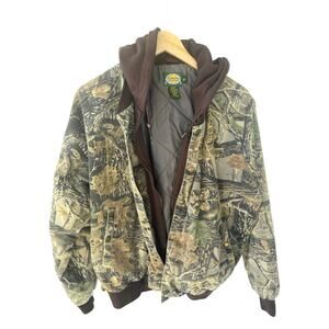 Cabela’s Camouflage Hooded Hunting Jacket Mens Large Insulated Outdoor Coat